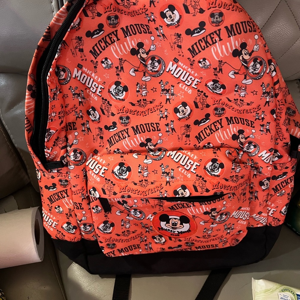 Disney Mickey Mouse Red and Black Backpack